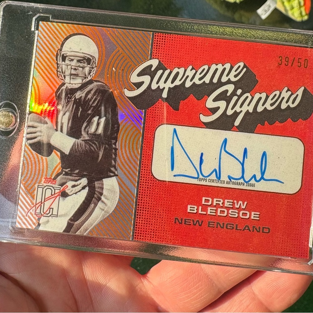 Topps Supreme Signers Football Card Drew Bledsoe Autograph /50